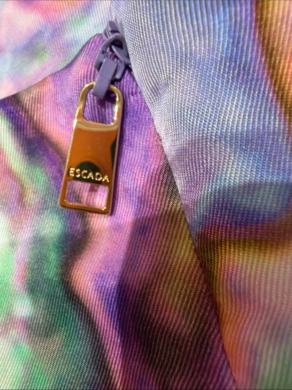 Escada Marble-Print Midi Shift Dress - Picture 9 of 13
